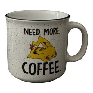 New Pikachu Pokémon Need More Coffee Large Mug Pikachu Pokémon Collector Mug New